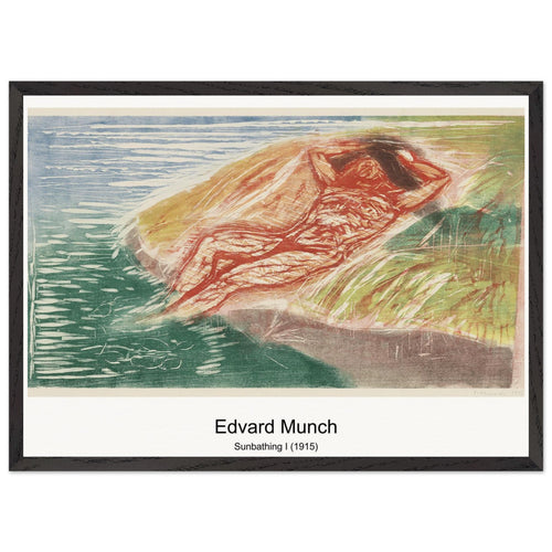 Sunbathing I (1915) by Edvard Munch. Archival Print on Museum Quality Matte Paper. Premium Wood Framed Wall Art. Optimised Aspect Ratio.