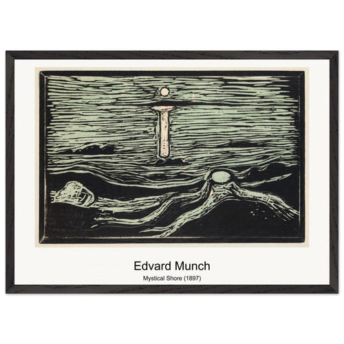 Mystical Shore (1897) by Edvard Munch. Archival Print on Museum Quality Matte Paper. Premium Wood Framed Wall Art. Original Aspect Ratio