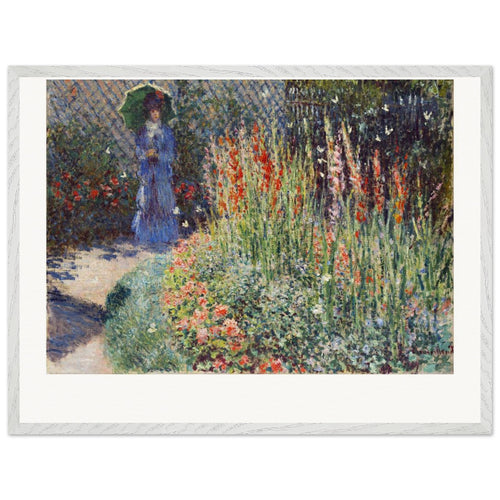 Rounded Flower Bed (1876) by Claude Monet. Archival Print on Museum Quality Matte Paper. Premium Wood Framed Wall Art. Original Aspect Ratio