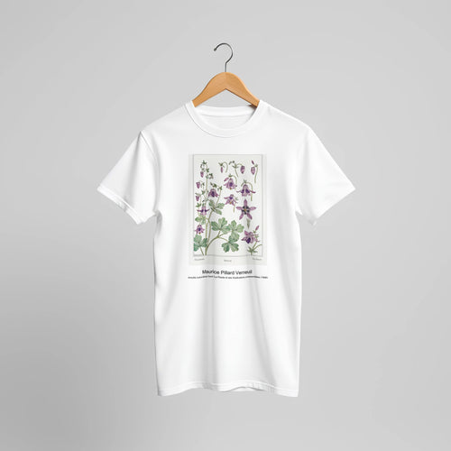 Lilas (Lilac) from La Plante et ses Applications ornementales (1896) by Maurice Pillard Verneuil. Custom Print on a 100% Airlume Combed and Ring-Spun Cotton Unisex Crewneck T-shirt Original Aspect Ratio