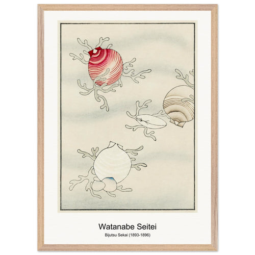 Bijutsu Sekai (1893-1896) by Watanabe Seitei. Archival Print on Museum Quality Matte Paper. Premium Wood Framed Wall Art. Original Aspect Ratio