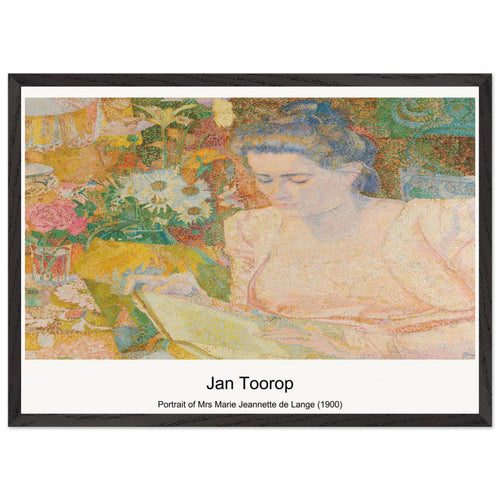 Portrait of Mrs Marie Jeannette de Lange (1900) by Jan Toorop. Archival Print on Museum Quality Matte Paper. Premium Wood Framed Wall Art. Optimised Aspect Ratio.