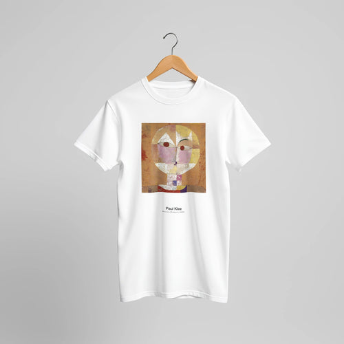Senecio (Baldgreis) (1922) by Paul Klee. Custom Print on a 100% Airlume Combed and Ring-Spun Cotton Unisex Crewneck T-shirt Original Aspect Ratio