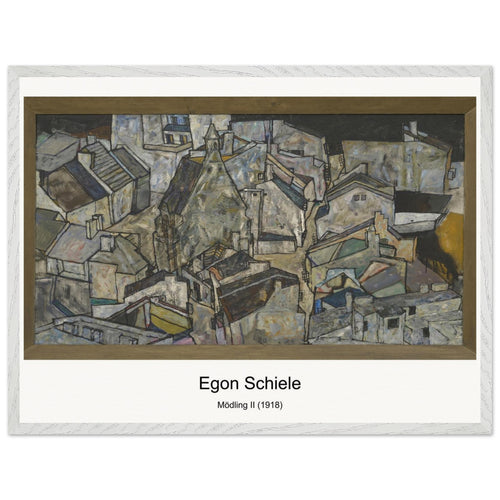 Mödling II (1918) by Egon Schiele. Archival Print on Museum Quality Matte Paper. Premium Wood Framed Wall Art. Optimised Aspect Ratio.
