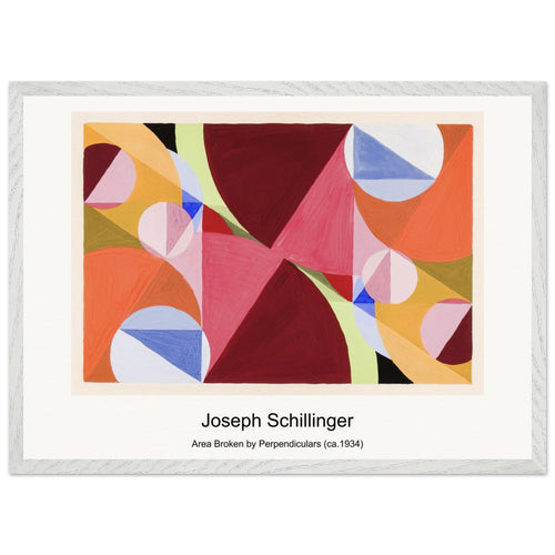 Area Broken by Perpendiculars (ca. 1934) by Joseph Schillinger. Archival Print on Museum Quality Matte Paper. Premium Wood Framed Wall Art. Original Aspect Ratio