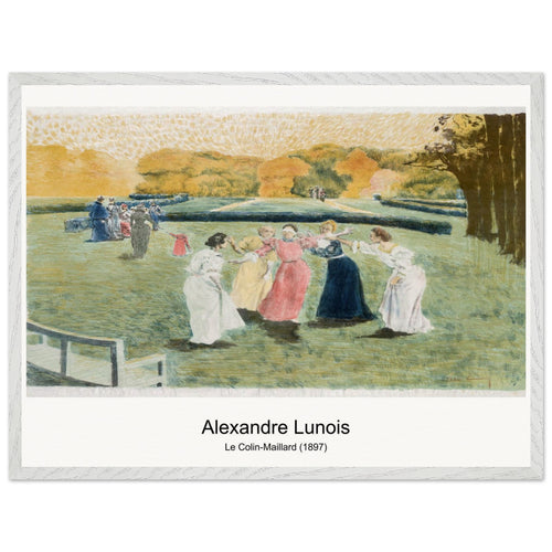Le Colin-Maillard (1897) by Alexandre Lunois. Archival Print on Museum Quality Matte Paper. Premium Wood Framed Wall Art. Optimised Aspect Ratio.