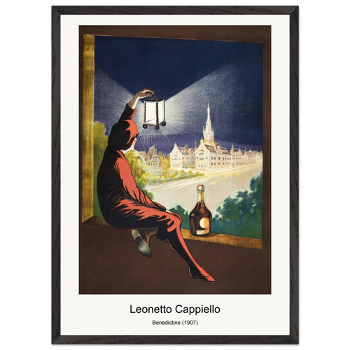 Benedictine (1907) by Leonetto Cappiello. Archival Print on Museum Quality Matte Paper. Premium Wood Framed Wall Art. Optimised Aspect Ratio.