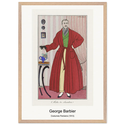 Costumes Parisiens (1913) by George Barbier. Archival Print on Museum Quality Matte Paper. Premium Wood Framed Wall Art. Original Aspect Ratio