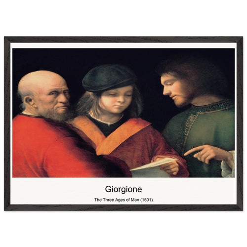 The Three Ages of Man (1501) by Giorgione. Archival Print on Museum Quality Matte Paper. Premium Wood Framed Wall Art. Optimised Aspect Ratio.
