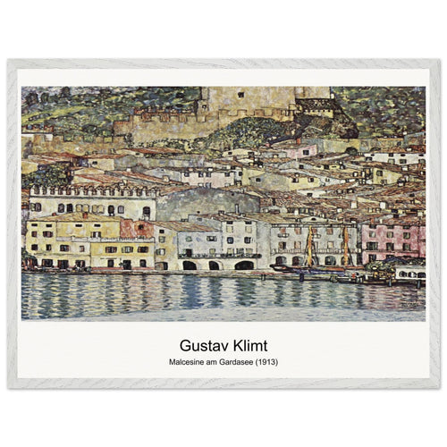 Malcesine am Gardasee (1913) by Gustav Klimt. Archival Print on Museum Quality Matte Paper. Premium Wood Framed Wall Art. Optimised Aspect Ratio.