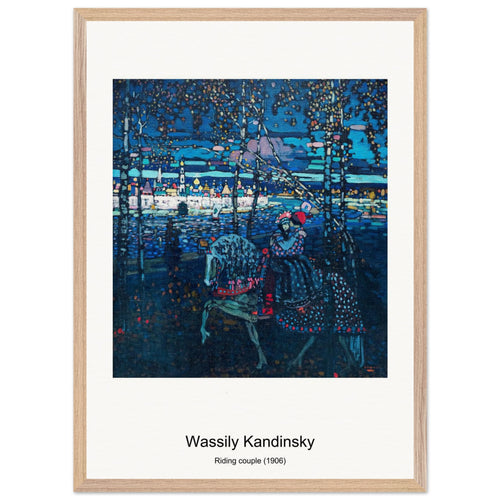 Riding couple (1906) by Wassily Kandinsky. Archival Print on Museum Quality Matte Paper. Premium Wood Framed Wall Art. Original Aspect Ratio