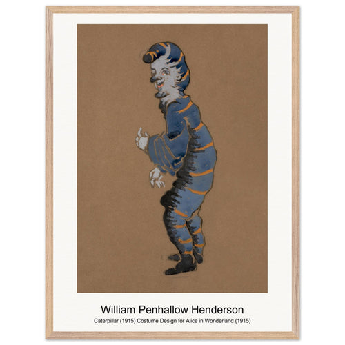 Caterpillar (1915) Costume Design for Alice in Wonderland (1915) by William Penhallow Henderson. Archival Print on Museum Quality Matte Paper. Premium Wood Framed Wall Art. Optimised Aspect Ratio.