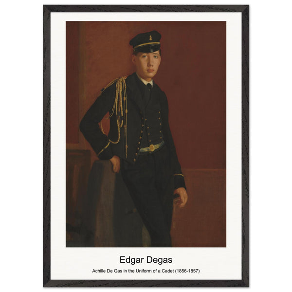 Achille De Gas in the Uniform of a Cadet (1856-1857) by Edgar Degas. Archival Print on Museum Quality Matte Paper. Premium Wood Framed Wall Art. Optimised Aspect Ratio.