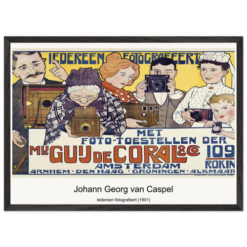 Iedereen fotografeert (1901) by Johann Georg van Caspel. Archival Print on Museum Quality Matte Paper. Premium Wood Framed Wall Art. Optimised Aspect Ratio.