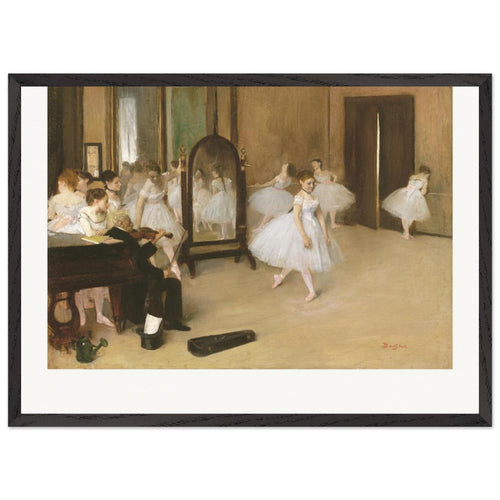 The Dancing Class (ca. 1870) by Edgar Degas. Archival Print on Museum Quality Matte Paper. Premium Wood Framed Wall Art. Original Aspect Ratio