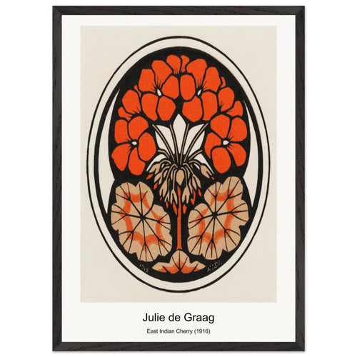 East Indian Cherry (1916) by Julie de Graag. Archival Print on Museum Quality Matte Paper. Premium Wood Framed Wall Art. Optimised Aspect Ratio.