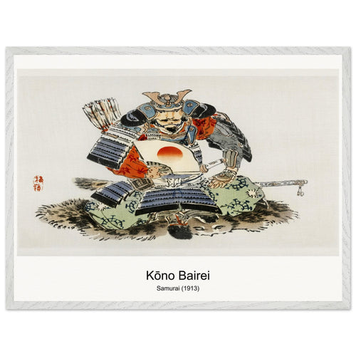 Samurai (1913) by Kōno Bairei. Archival Print on Museum Quality Matte Paper. Premium Wood Framed Wall Art. Optimised Aspect Ratio.