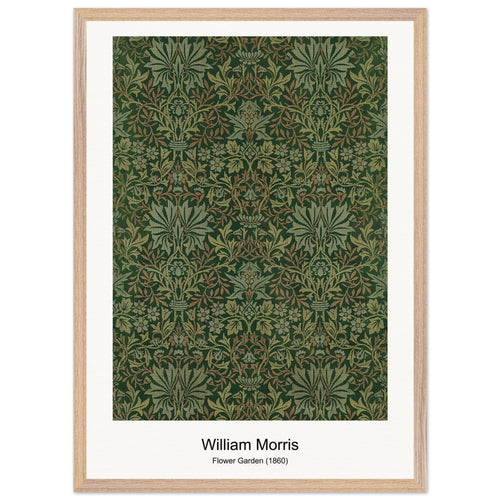 Flower Garden (1860) by William Morris. Archival Print on Museum Quality Matte Paper. Premium Wood Framed Wall Art. Optimised Aspect Ratio.