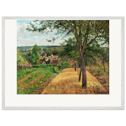 Orchards at Louveciennes (1872) by Camille Pissarro. Archival Print on Museum Quality Matte Paper. Premium Wood Framed Wall Art. Original Aspect Ratio