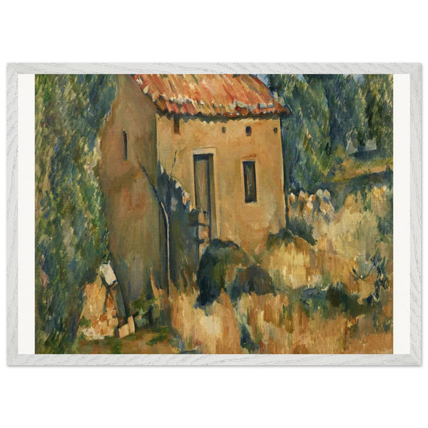 Abandoned House near Aix-en-Provence (1885-1887) by Paul Cézanne. Archival Print on Museum Quality Matte Paper. Premium Wood Framed Wall Art. Optimised Aspect Ratio.
