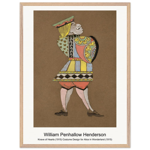 Knave of Hearts (1915) Costume Design for Alice in Wonderland (1915) by William Penhallow Henderson. Archival Print on Museum Quality Matte Paper. Premium Wood Framed Wall Art. Optimised Aspect Ratio.