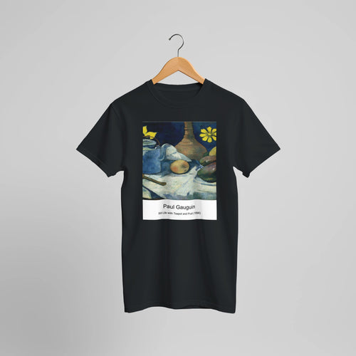 The Siesta (1892-94) by Paul Gauguin. Custom Print on a 100% Airlume Combed and Ring-Spun Cotton Unisex Crewneck T-shirt Optimised Aspect Ratio.