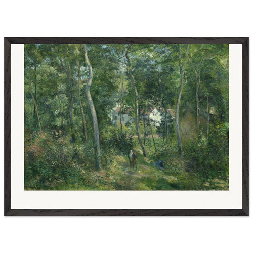 Edge of the Woods Near L'Hermitage, Pontoise (1879) by Camille Pissarro. Archival Print on Museum Quality Matte Paper. Premium Wood Framed Wall Art. Original Aspect Ratio