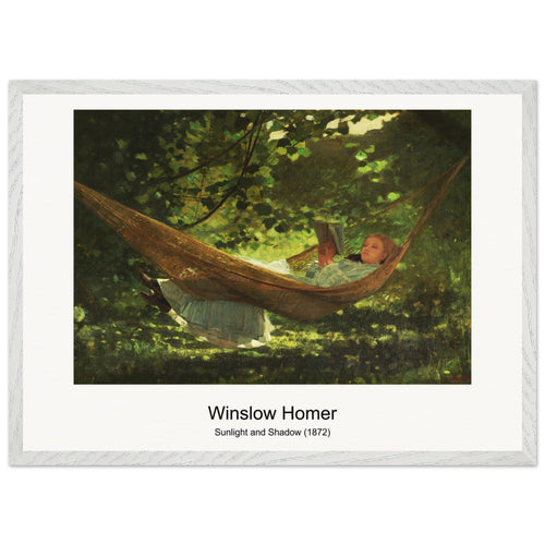 Sunlight and Shadow (1872) by Winslow Homer. Archival Print on Museum Quality Matte Paper. Premium Wood Framed Wall Art. Original Aspect Ratio