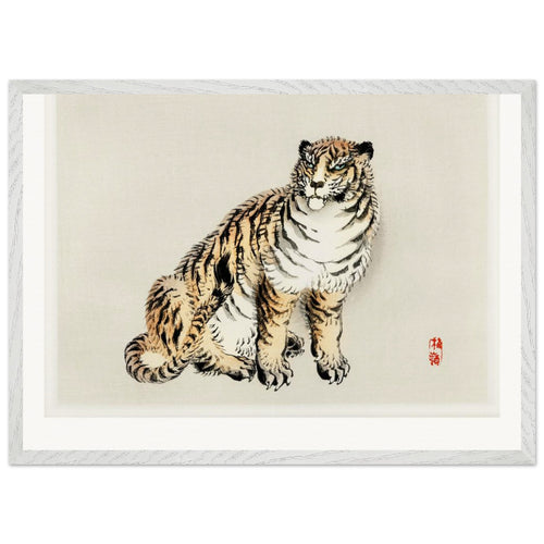 Tiger (1913) by Kōno Bairei. Archival Print on Museum Quality Matte Paper. Premium Wood Framed Wall Art. Original Aspect Ratio