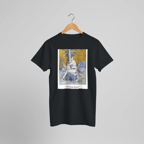 Allegory of Time (1896) by Luc-Olivier Merson. Custom Print on a 100% Airlume Combed and Ring-Spun Cotton Unisex Crewneck T-shirt Optimised Aspect Ratio.