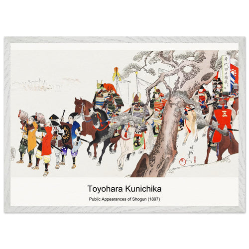 Public Appearances of Shogun (1897) by Toyohara Kunichika. Archival Print on Museum Quality Matte Paper. Premium Wood Framed Wall Art. Optimised Aspect Ratio.