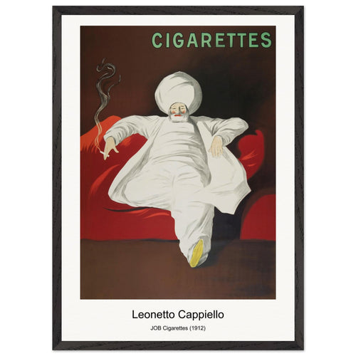 JOB Cigarettes (1912) by Leonetto Cappiello. Archival Print on Museum Quality Matte Paper. Premium Wood Framed Wall Art. Optimised Aspect Ratio.
