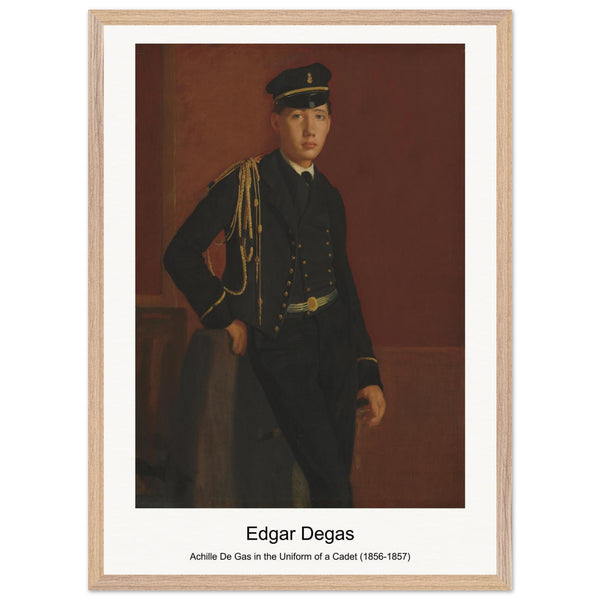 Achille De Gas in the Uniform of a Cadet (1856-1857) by Edgar Degas. Archival Print on Museum Quality Matte Paper. Premium Wood Framed Wall Art. Optimised Aspect Ratio.
