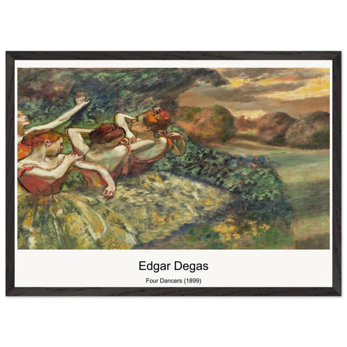 Four Dancers (1899) by Edgar Degas. Archival Print on Museum Quality Matte Paper. Premium Wood Framed Wall Art. Optimised Aspect Ratio.