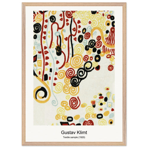 Textile sample (1920) by Gustav Klimt. Archival Print on Museum Quality Matte Paper. Premium Wood Framed Wall Art. Optimised Aspect Ratio.