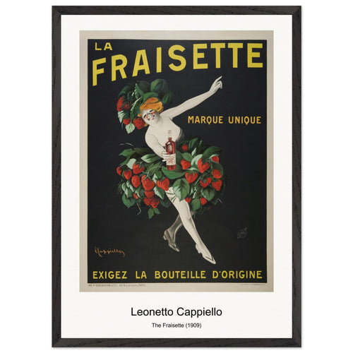 The Fraisette (1909) by Leonetto Cappiello. Archival Print on Museum Quality Matte Paper. Premium Wood Framed Wall Art. Original Aspect Ratio