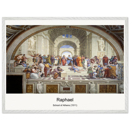 School of Athens (1511) by Raphael. Archival Print on Museum Quality Matte Paper. Premium Wood Framed Wall Art. Optimised Aspect Ratio.