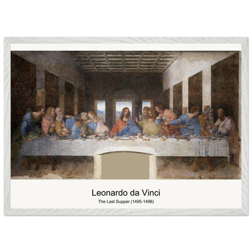 The Last Supper (1495-1498) by Leonardo da Vinci. Archival Print on Museum Quality Matte Paper. Premium Wood Framed Wall Art. Optimised Aspect Ratio.